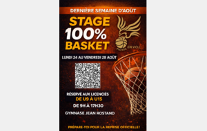 🏀🌞 STAGE DE REPRISE 100 % BASKET 🌞🏀